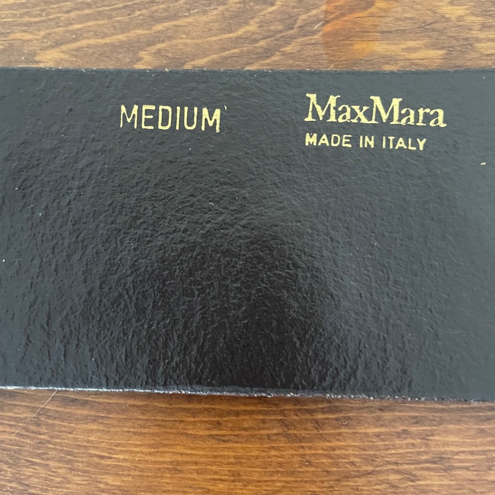 Vintage MAX MARA Belt Microsuede Embroidered Loop Design Wide Big Buckle *READ - Picture 12 of 15